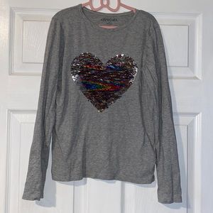 Crewcuts Flippable Sequins Heart Tee